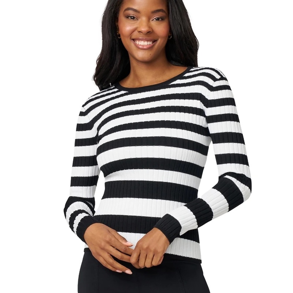 Melissa Paige Black and White Striped Knit